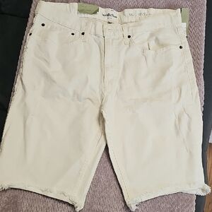 Goodfellow & Co Cream Cutoff Jean Shorts